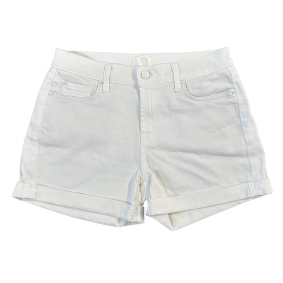 7 For All Mankind Women's White Denim Shorts Size 27 - Picture 1 of 6